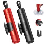 2-Pack Life Hammer: Upgraded Car Window Breaker and Seatbelt Cutter - Emergency Escape Tool with One-Second Break Technology & Reusable Adhesive Base