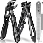 New Nail Clippers for Men, 2024 Upgrade Angled Head Toe Nails Clippers, Wide Jaw Toenail Clippers for Thick Nails, Heavy Duty Nails Cutter Easier Trimming-Fingernail Clipper for Seniors