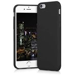 kwmobile Case Compatible with Apple iPhone 6 / 6S Case - Soft Slim Protective TPU Silicone Cover - Black Matte