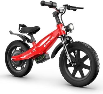 isinwheel 2-in-1 Electric Bike for Kids Ages 2-6, 250W/150W Electric Balance Bike with Swappable Battery, 14/12 inch Inflatable Tire and Adjustable Seat, Electric Motorcycle for Kids Boys & Girls