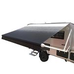 ALEKO RVAWM12X8BLK11 Motorized Retractable RV or Home Awning 3.6 x 2.4 Meters (12 x 8 Feet) Black