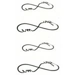 10 Images Temporary Tattoo Infinity Sign