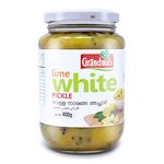 Grandmas Authentic Kerala Style Lime White Pickle 400g Bottle | Hot and Spicy South Indian Pickle (Pack of 1)