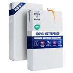 Utopia Bedding Premium Waterproof Mattress Encasement Double Bed (135 x 190 x 30 cm) Pack of 2, Zippered Mattress Protector, Bed Bug and Dust Mite Proof Mattress Cover, White