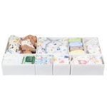 ORLISA Drawer Organizer Clothes-Dresser Organizer for Nursery-Compatible Baby Clothes Organizer and Storage & General Nursery Organization or Dresser Drawer Organizer Foldable Bins Weiß
