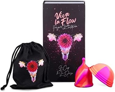 Viva La Flow Period Cup & Disc Pack - Menstrual Kit - Premium Medical Grade Silicone Menstrual Cup Designs - Perfect For Alternating With Your Needs & Flow - Up to 12 Hours Protection (Size B)