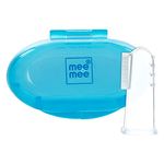 Mee Mee Silicone Baby Finger Toothbrush With Carry Case | Great For Massaging & Cleaning Gums | BPA-Free, Travel-Friendly Oral Care (Blue)