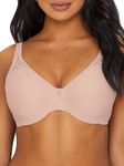 Bali Passion for Comfort Minimizer Bra, Full-Coverage Underwire Bra with Seamless Cups, Everyday Bra, No-Bulge Smoothing, Sandshell, 38DD