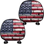 Micandle American Flag Car Headrest