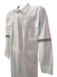 SSBENGALY White Pure Cotton 280 GSm Men Coverall Boiler Safety Suit Uniform with 1"Inch Reflective Tape - XXL