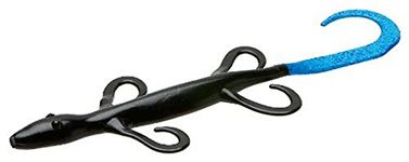 Zoom Bait Lizard Bait, Black Blue Tail, 6-Inch, Pack of 9