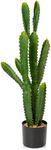 Oairse 82cm/32.5” Tall Fake Cactus Plant Potted Large Cactus 'Euphorbia Accruensis Cactus' Big Cacti Plants Artificial Cactus for Home Garden Office Decor Housewarming Gifts Faux Cacti