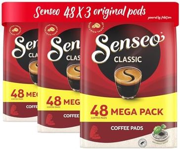 Senseo Classic Medium Roast Coffee Pods – 144 Count (3 Packs) – Smooth, Balanced Flavor with Rich Crema – Single-Serve Pads Compatible with Senseo & PeleCom Machines