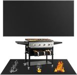 SecuCaptain Under Grill Mat for Outdoor Grill - Large 65x48 Inches Mats Double-Sided Fireproof Pad for Indoor Fireplace Fire Pit Heat Resistant Waterproof BBQ Floor Protector for Patio and Deck