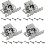 Door Catches Latches, Harmac House® 4 Pack Double Roller Strong Hold Cupboard Cabinet Door Catches, Double Roller Catches Cabinet Catches Door Latches (Bronze) (Silver)