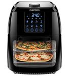 Chefman 6.3 Quart Digital Air Fryer+ Rotisserie, Dehydrator, Convection Oven, 8 Touch Screen Presets Fry, Roast, Dehydrate & Bake, BPA-Free, Auto Shutoff, Accessories Included, XL Family Size, Black