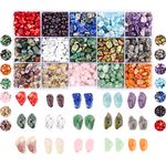 Colle 850PCS 5-8mm Gemstone Beads Crushed Irregular Chips Beads Set Natural Stone Healing Crystal Loose DIY Beads for Jewelry Making Necklace Bracelet Ring (15 Color)