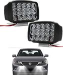 Smarter Ride 15 LED Fog Light High Power, Heavy clamp and Strong ABS Plastic Fog Lamp Compatible with Honda Accord (Black, Pack of 2 Light)