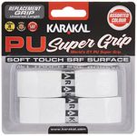 Karakal - PU Super Grip - Self-Adhesive Grip Tape for Badminton, Squash, Tennis, Hockey Stick or Ice Hockey Stick – Pack of 5 or 24 – Assorted Colours, White, 2 x Grips