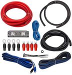 InstallGear 4 Gauge Amp Kit - Amp Kit with Amplifier Installation Wiring True Spec and Soft Touch Wire - 4 Gauge Wire - Amp Wiring Kit 4 Gauge - Sub Wiring Kit - Amp Wire Kit