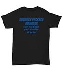 Business Process Manager T Shirt, BPM Management Shirt, Business Process Manager Retirement Gifts Unisex Tee, Black, X-Large