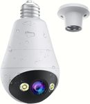 JOOAN 2K Light Bulb Security Camera Wireless Outdoor 360° Home WiFi Camera for baby/pet/dog Smart Motion Alarm and Tracking Color Night Vision 2Way Audio Cloud Record SD Card Record Works with Alexa