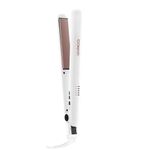 Conair Double Ceramic Hair Straightener Flat Iron with 1 Inch Floating Plates 5 Heat Settings up to 410°F Professional Styling Tool for Frizz-Free Straight Hair
