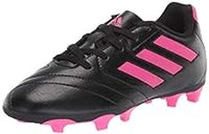 adidas Goletto VII Firm Ground Cleats Football Shoe, core Black/Shock Pink/Shock Pink, 1 US Unisex Little Kid