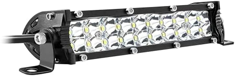 Lightboss 7 Inch Slim LED Light Bar 60W 6000lm 12V-60V for Truck ATV UTV Jeep Boat Golf Cart Land Mower Trailer Car Off-Road Driving Fog Light Pods Combo Beam, Rack Front Bumper Grille LED Bar,1PC