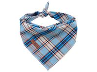 Lionet Paws Dog Bandana for Small Medium Large Dogs, Cat Dog Kerchief Dog Triangle Bibs Scarf for Girl or Boy Blue Grid