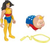 Fisher-Price DC League of Super-Pets Preschool Toys Wonder Woman & PB Poseable Figure & Accessory Set for Kids Ages 3+ Years