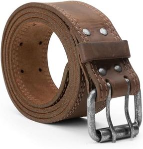 Hide & Drink Strong Leather Belt/Rustic 2 Pin Buckle :: Bourbon Brown - brown - 38'