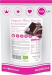 PINK SUN Organic Whey Protein Powder Chocolate Flavour 1kg Concentrate Shake Soy Free Grass Fed Gluten Free Vegetarian Undenatured Non GM Certified Bio UK