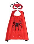 ROYAL KING Polyester Modernaz Superhero Spiderman Cape + Mask (Blue & Red) (6-8 Years)