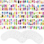 Custom Body Art Airbrush Nail Stencils - Design Series Set # 13 Includes 20 Individual Nail Templates with 17 Designs Each for a Total of 340 Designs of Series #13