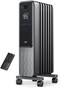 Dreo Oil Filled Radiator, Electric Radiant Heaters for indoor use Large Room with Remote Control, Child Lock, 4 Modes, Overheat & Tip-Over Protection, 24h Timer, Digital Thermostat, Quiet, 1500W