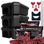 Roshield External Tamper Proof Rodent Boxes & Wax Bait Rat Killer Poison Block Kit (3 Boxes & 300g Blocks)