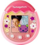 TAMAGOTCHI Bandai Pix-The Next Generation of Virtual Reality Pet with Camera, Games and Collectable Characters-Floral, Pink