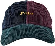 Polo Ralph Lauren Mens Cotton Sport Hat, Navy/Burgundy/Green (Polo), One Size