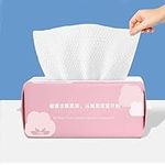 Disposable Face Towel Face Cloths for Washing Soft Cotton Dry Wipes Facial Cloths Towelettes for Washing and Drying, 100 Count Facial Tissue for Cleansing, Skincare and Makeup Remover