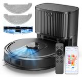 Vexilar Self-Emptying Robot Vacuum Cleaner with Mop, Laser Navigation, Up to 60 Days of Hands-Free Cleaning, 180 Mins Runtime, Strong 8000Pa Suction Robot Vacuum to Clean Floors, Carpets, and Pet Hair