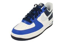 Nike Air Force 1 07 LV8 Mens Trainers Fq8825 Sneakers Shoes, White-black-blue, 9.5