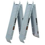 KATSU Tools 2 Pack Folding Steel Ramps - Heavy Duty Loading Ramp - 1800 x 225 x 47mm - 400kg Max Loading - Portable - Ideal for Motorbike, Quad Motorcycle, Scooter, Wheelchair and More