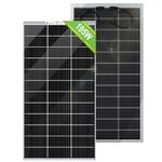 ECO-WORTHY Bifacial Solar Panel 2pcs 195 Watt 12 Volt Monocrystalline Solar Panel Module Off Grid PV Power for Home, Camping, Boat, Shed Farm, RV