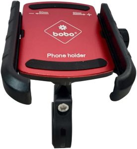 BOBO BM4 Jaw-Grip Waterproof Bike/Motorcycle/Scooter Mobile Phone Holder Mount, Ideal for Maps and GPS Navigation (Red)