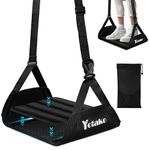 Yotako Foot Hammock for Flight Travel - Portable Adjustable Airplane Foot Rest with Memory Foam & Bamboo Support Plate, Leg Hammock for Long Flights Car Train Office, Relieve Leg Fatigue & Back Pain