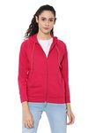 Allen Solly Women's Polyester Blend High Neck Regular Sweatshirt (Ahstcrgfq62506_Red_Xx-Large_Red_2XL)