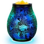 EQUSUPRO Wax Melt Warmer Wax Melter Wax Burner for Scented Wax Melts Electric Fragrance Warmer for Wax Cubes & Tarts, Vivid 3D Design 7 Colors LED Light Gift & Decor for Home Office (3D-Sea