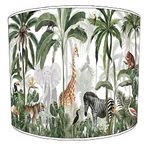 Premier Lighting 12 Inch (30cm) Jungle Animals Childrens Lampshades15 For A Ceiling Light Pendant In 3 Sizes - Free Personalisation, Multicolor