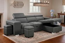 THSUPER Microfiber Sectional Sleepe